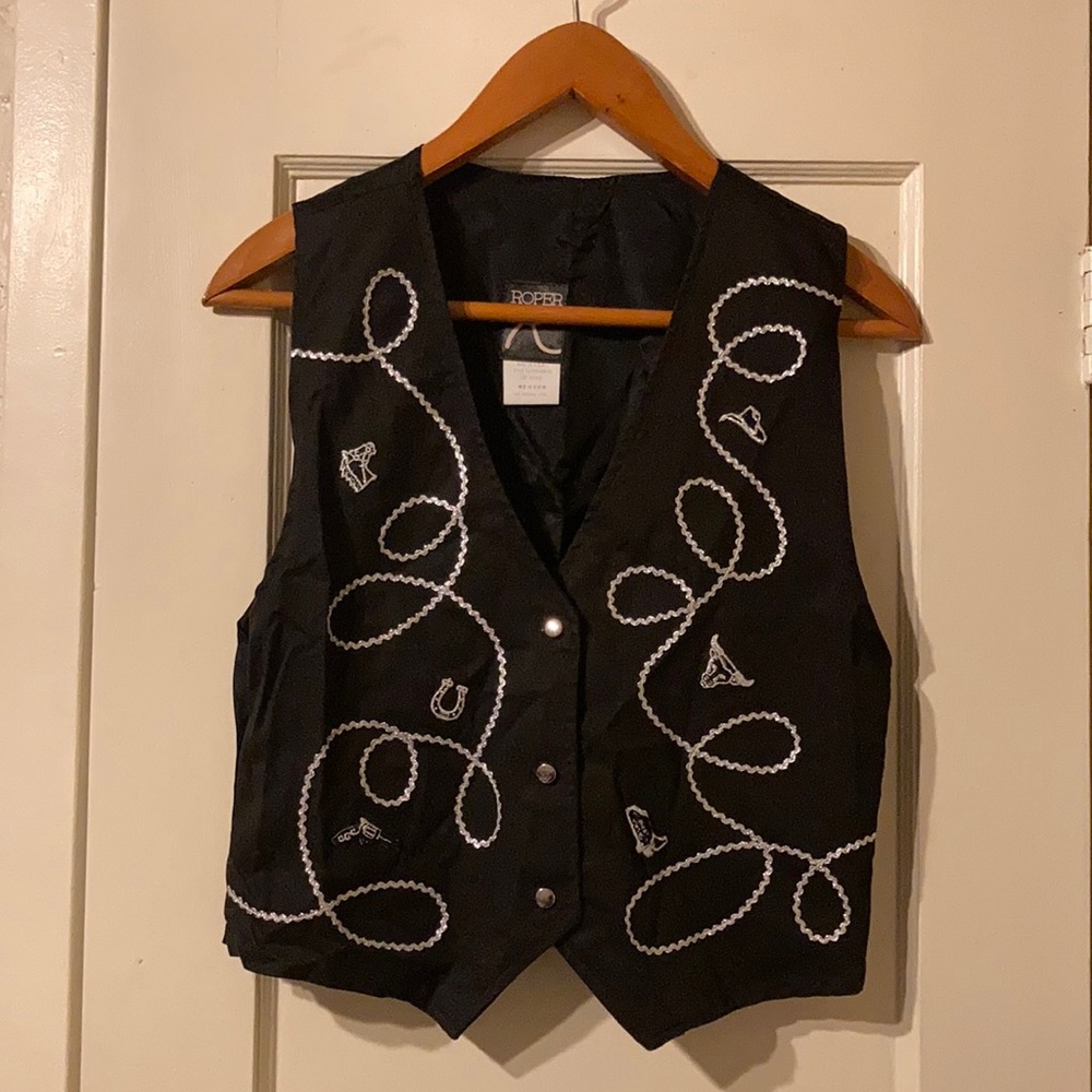 Vintage Roper Vintage Cowgirl costume Embroidered Western Vest Size M